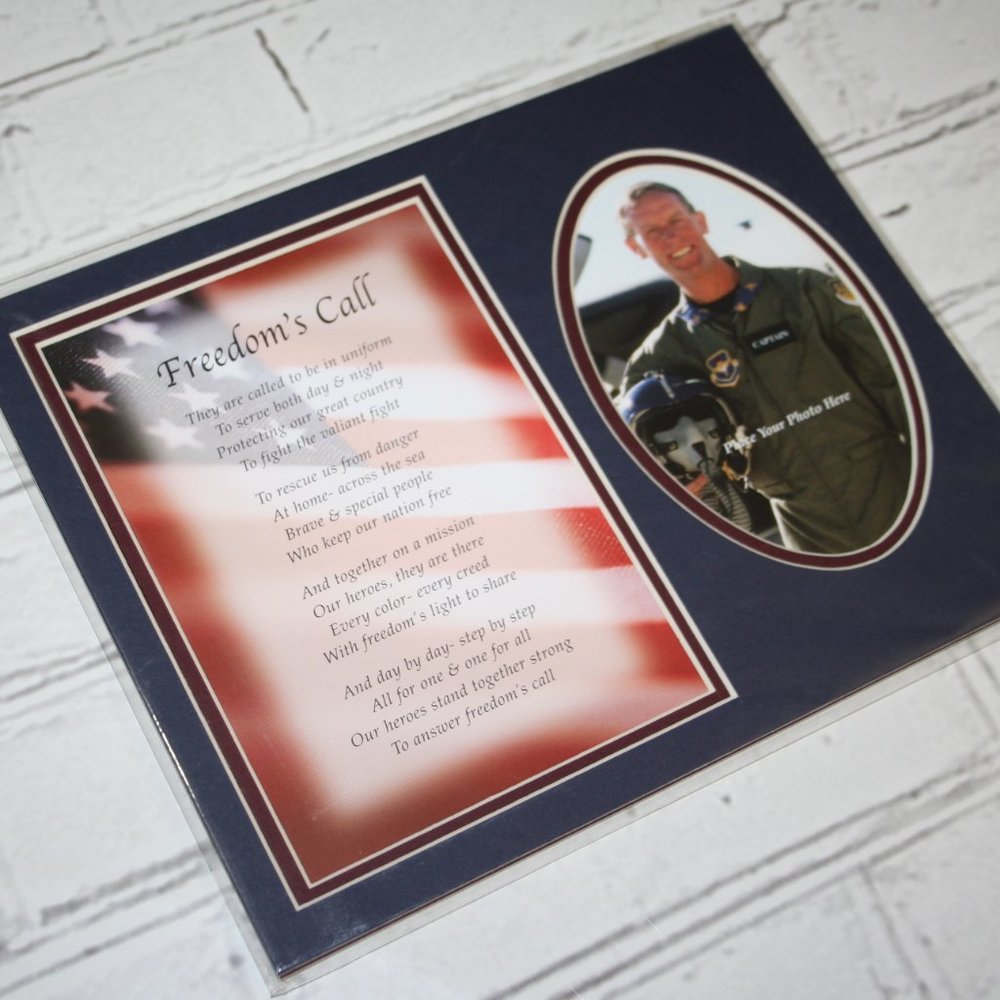 🎖️️ “Freedom’s Call” Matted Picture Frame · NWOT · 5x7